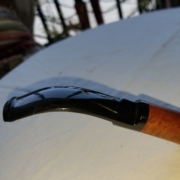 self standing LORENZO garda TOBACCO PIPE made in italy UNUSED & leather pouch - Picture 4 of 8